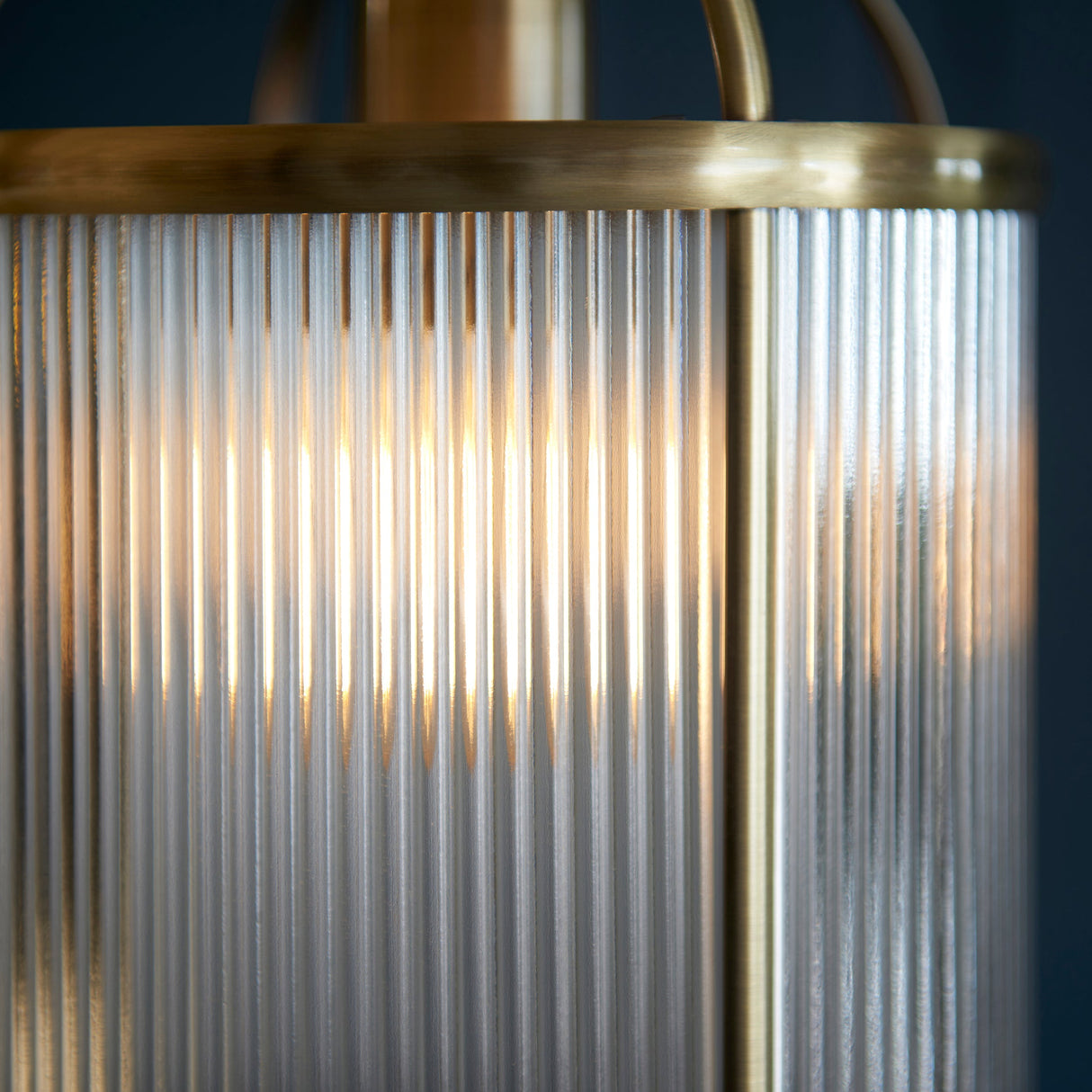 Amos Lambeth Ribbed Single Lantern Antique Brass – from Amos Lighting + Home