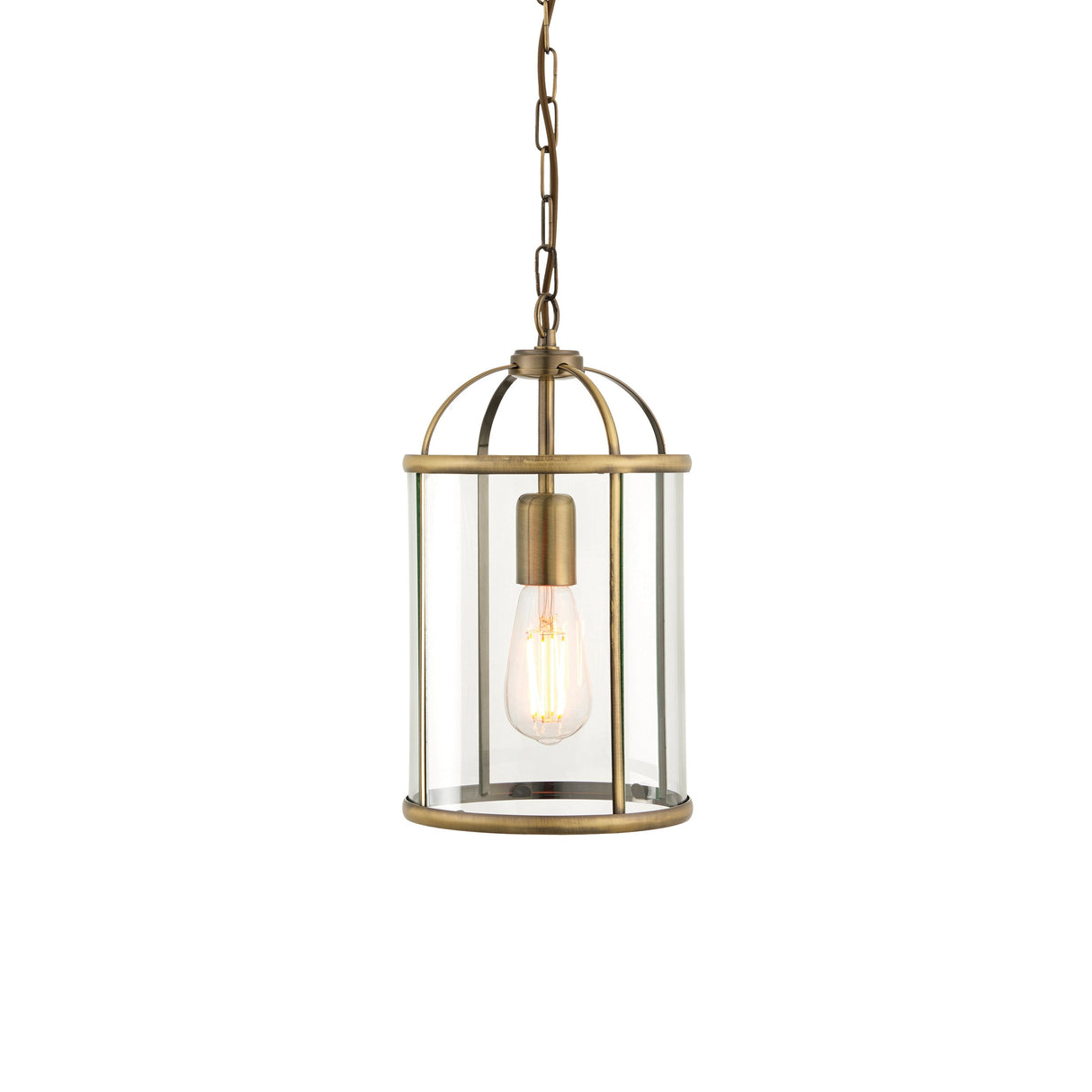 Amos Lambeth Single Lantern Antique Brass – from Amos Lighting + Home