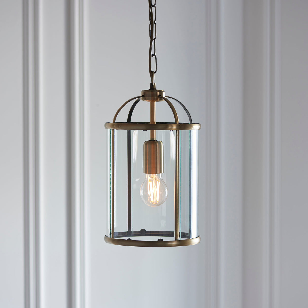 Amos Lambeth Single Lantern Antique Brass – from Amos Lighting + Home