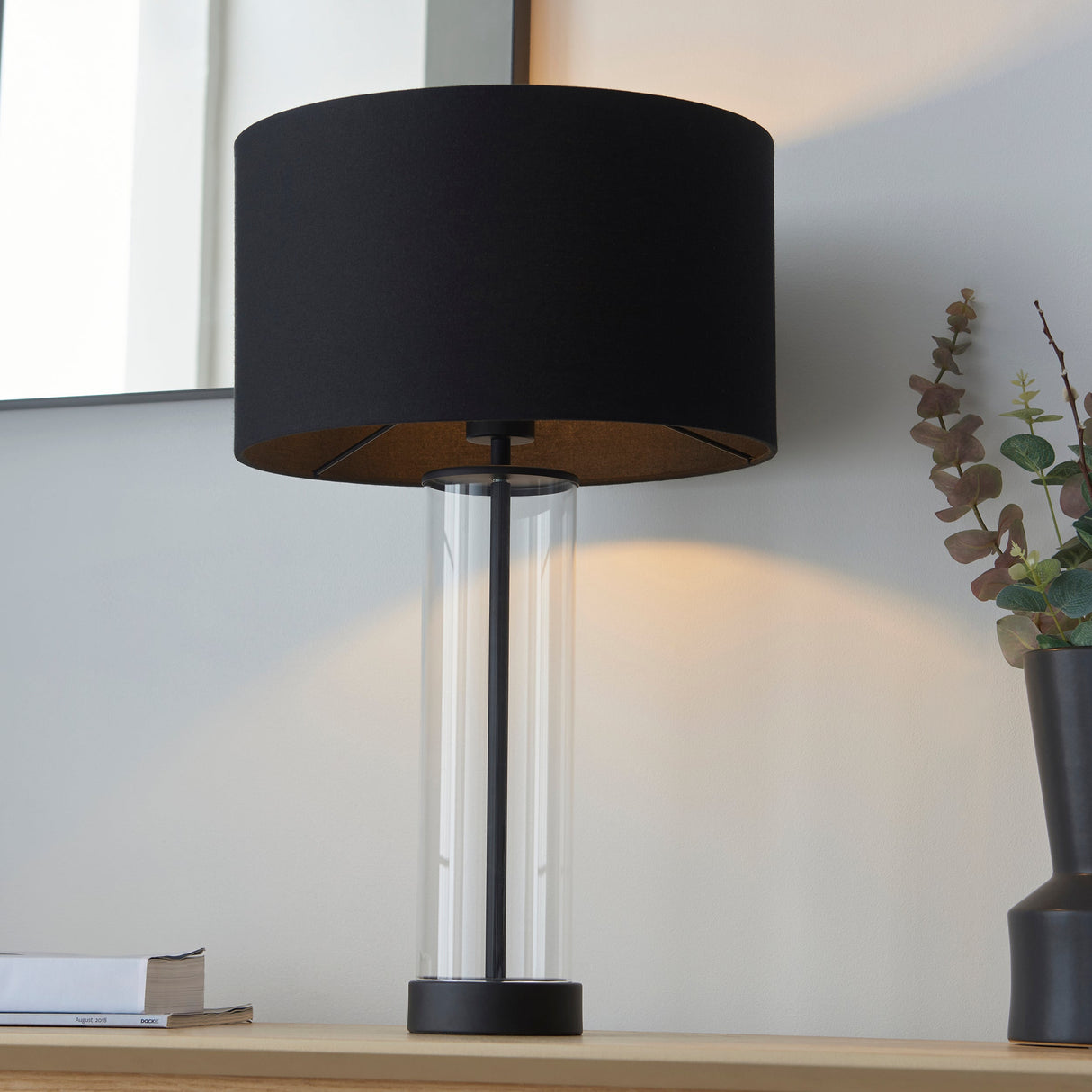 Amos Lessinar Touch Table Lamp Black Large – from Amos Lighting + Home
