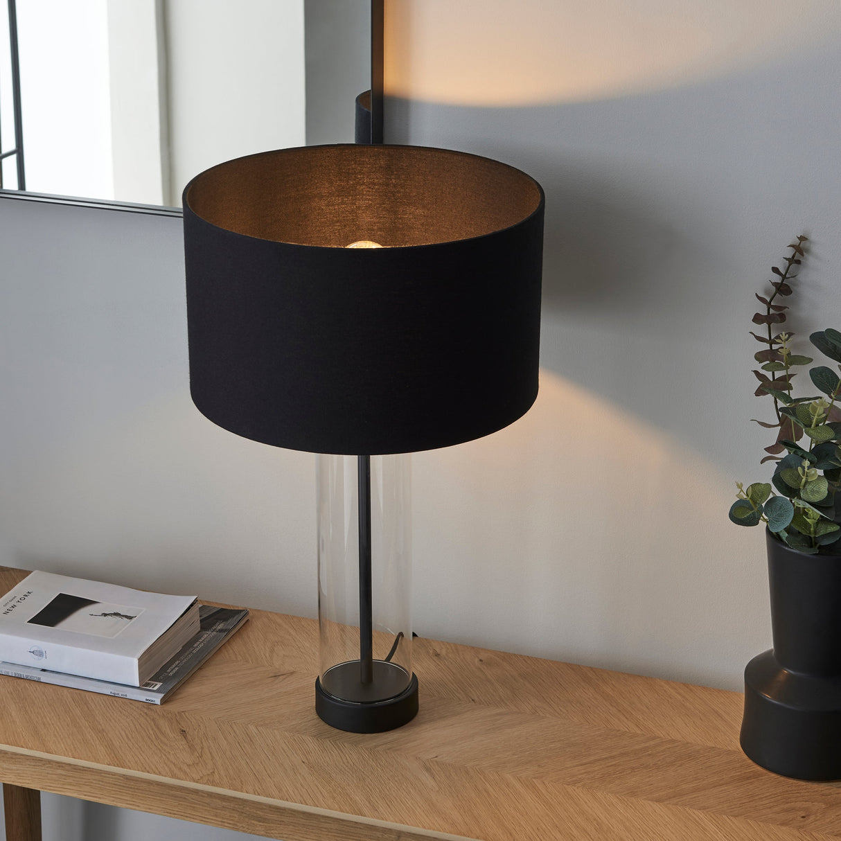 Amos Lessinar Touch Table Lamp Black Large – from Amos Lighting + Home