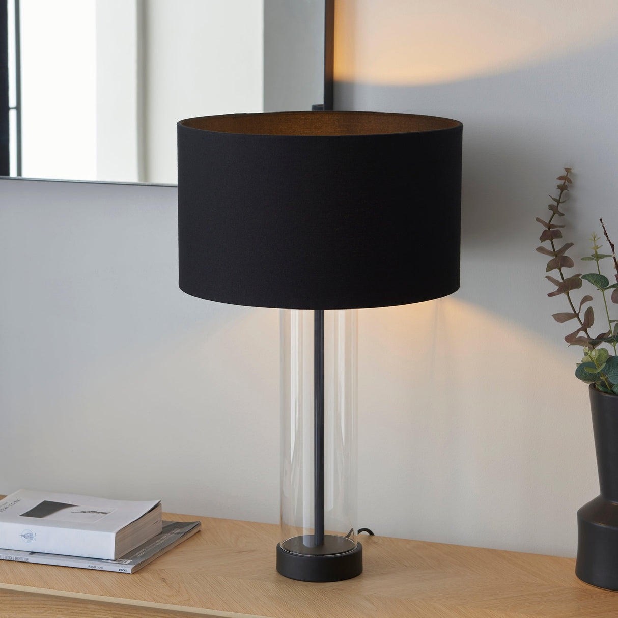 Amos Lessinar Touch Table Lamp Black Large – from Amos Lighting + Home