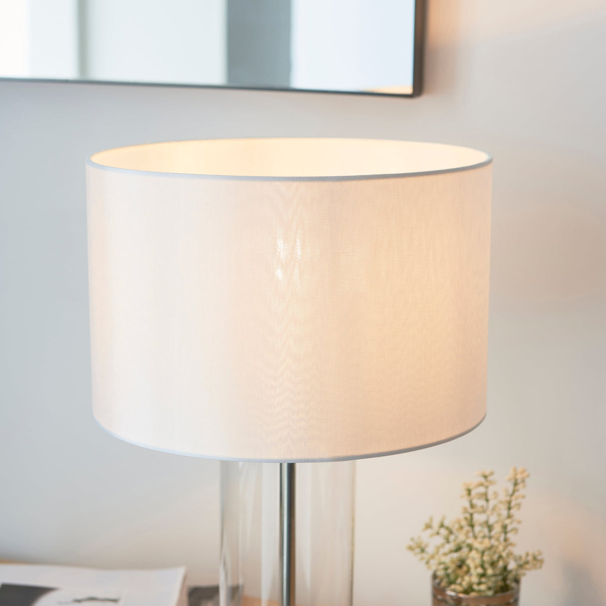 Amos Lessinar Touch Table Lamp Nickel Small – from Amos Lighting + Home