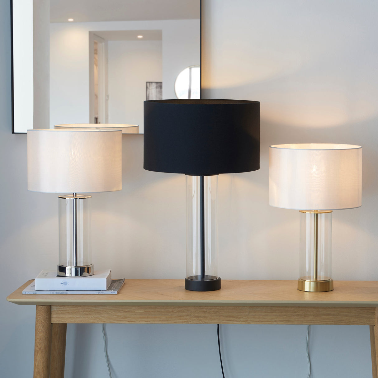 Amos Lessinar Touch Table Lamp Satin Gold Small – from Amos Lighting + Home
