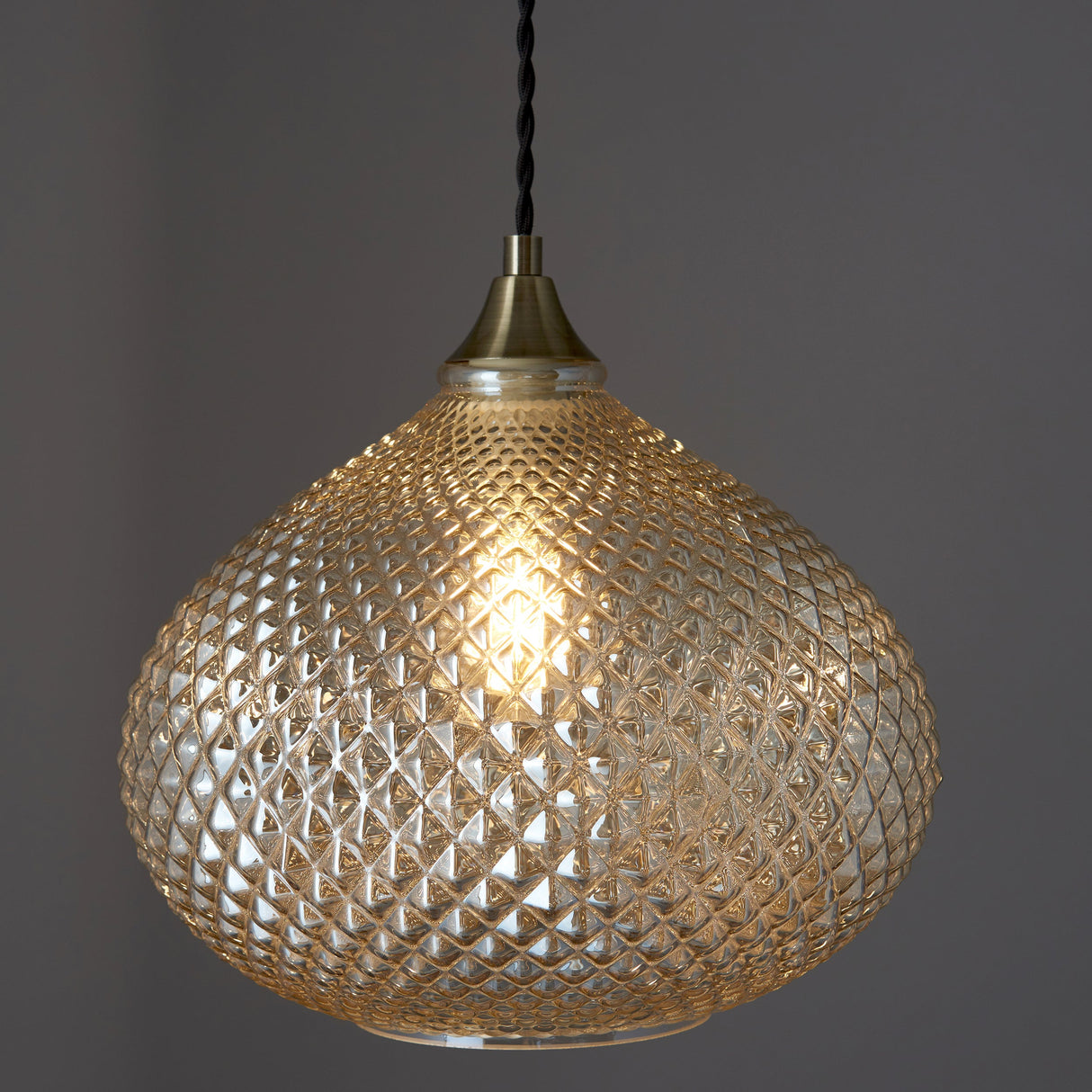 Endon Livia Pendant Champagne Glass – from Amos Lighting + Home