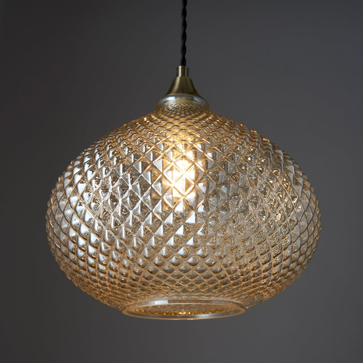 Endon Livia Pendant Champagne Glass – from Amos Lighting + Home
