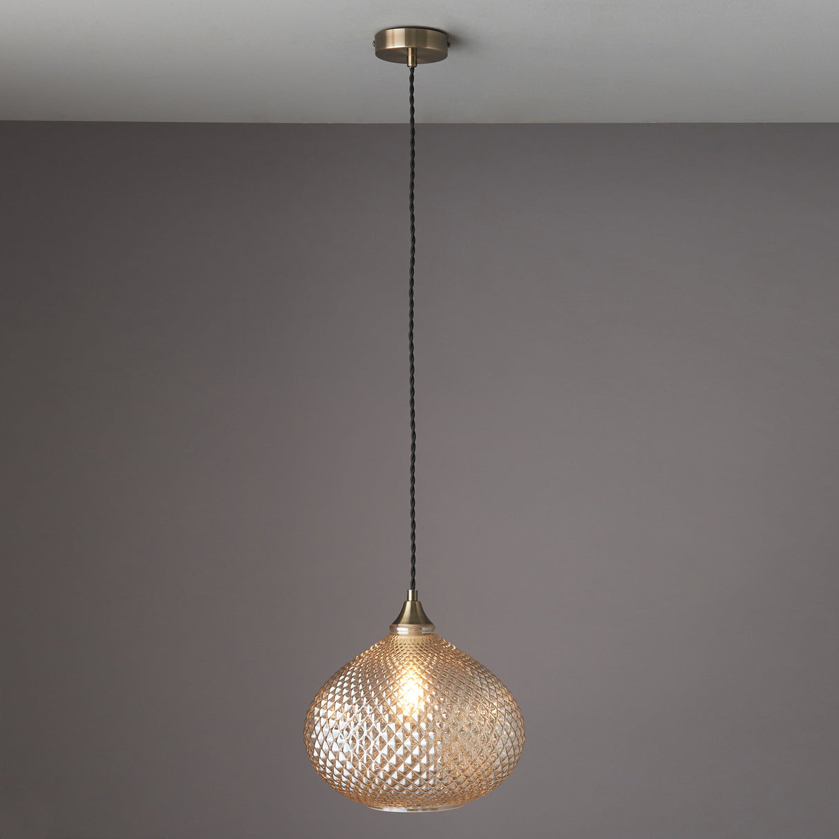 Endon Livia Pendant Champagne Glass – from Amos Lighting + Home