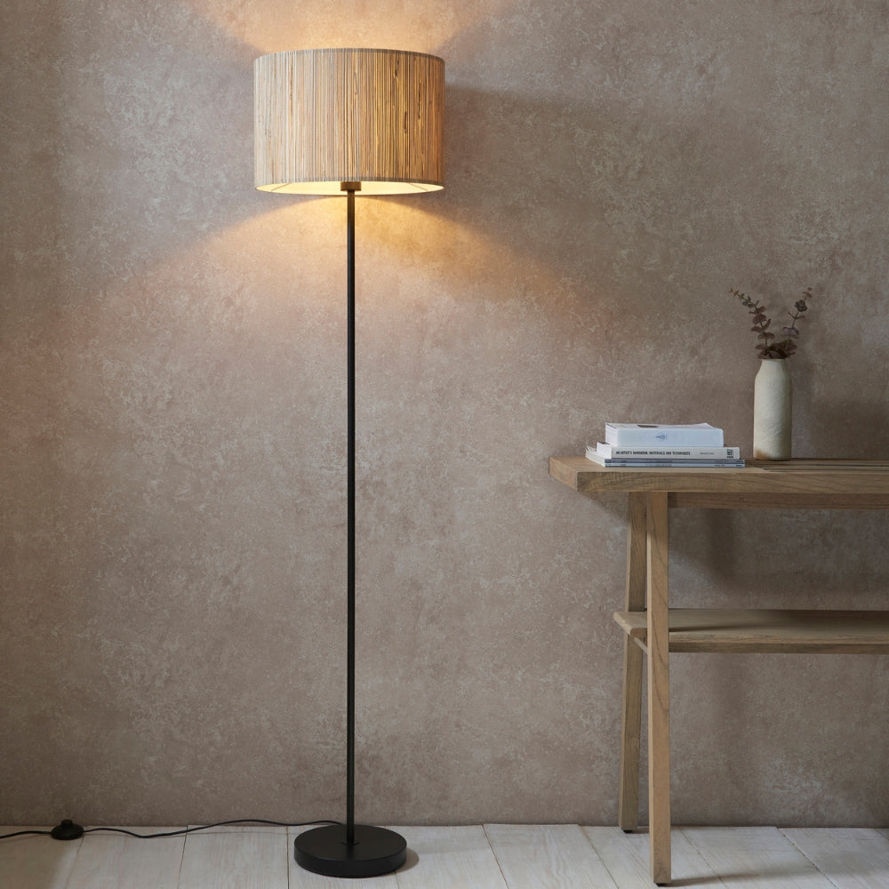 Amos Lanyon Floor Lamp Natural Seagrass – from Amos Lighting + Home