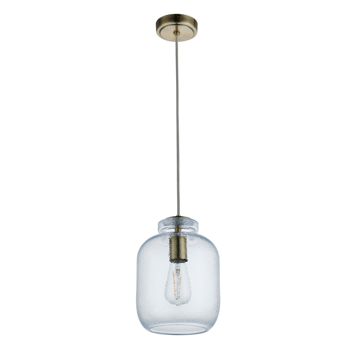 Amos Lyra Pendant Clear Textured Glass – from Amos Lighting + Home