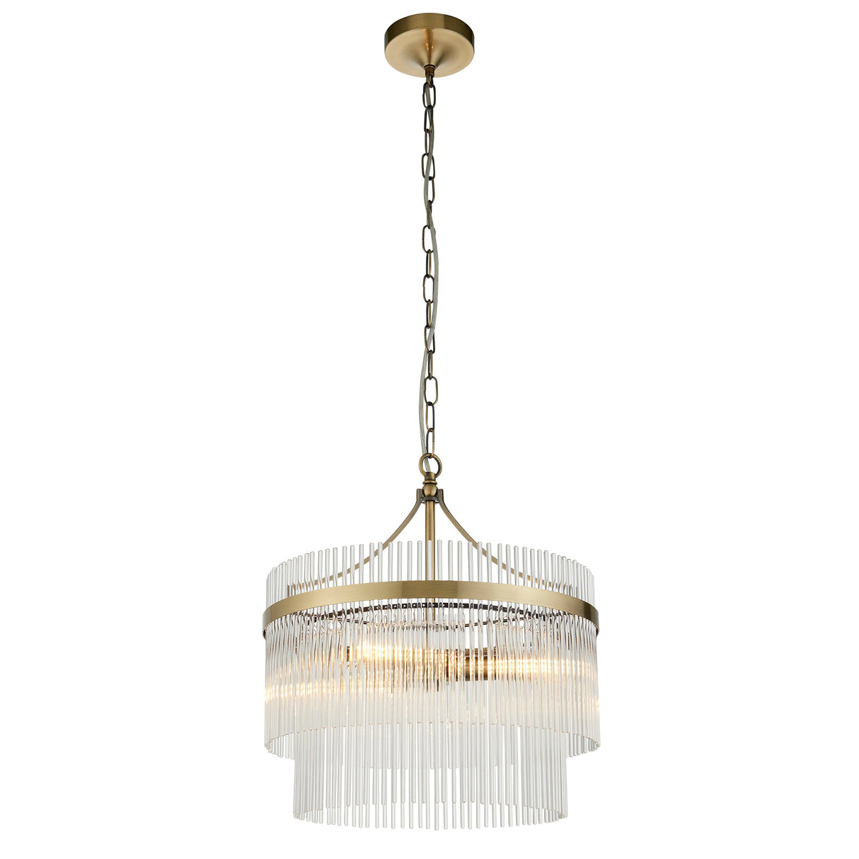 Amos Marietta 3lt Chandelier Antique Brass & Glass – from Amos Lighting + Home