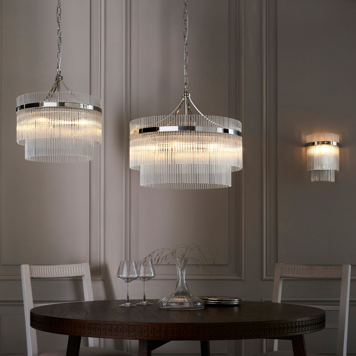 Amos Marietta 5lt Chandelier Bright Nickel – from Amos Lighting + Home
