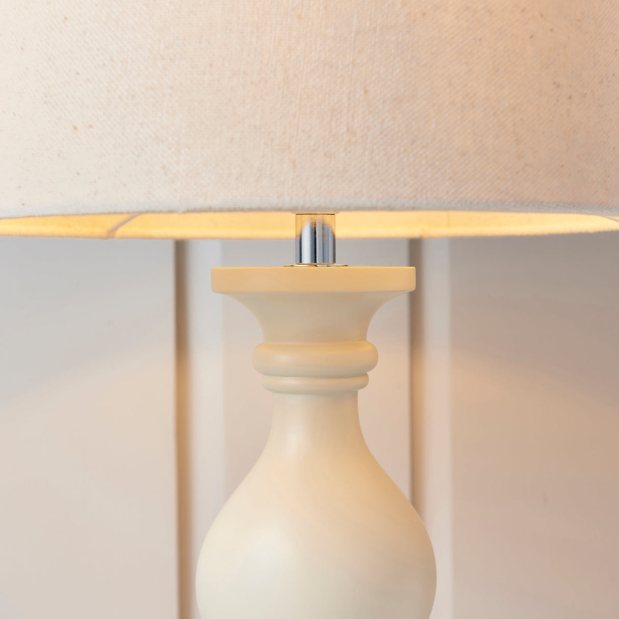Amos Marsham Wooden Table Lamp Ivory – from Amos Lighting + Home