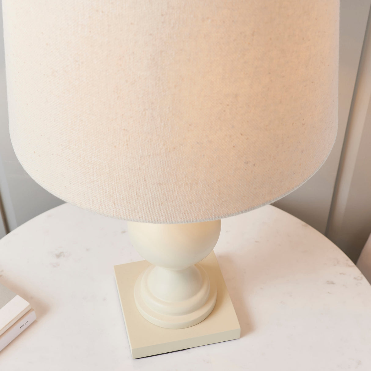 Amos Marsham Wooden Table Lamp Ivory – from Amos Lighting + Home