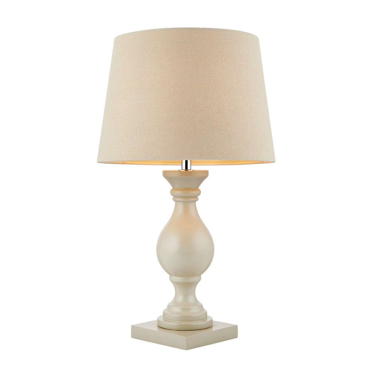 Amos Marsham Wooden Table Lamp Taupe – from Amos Lighting + Home