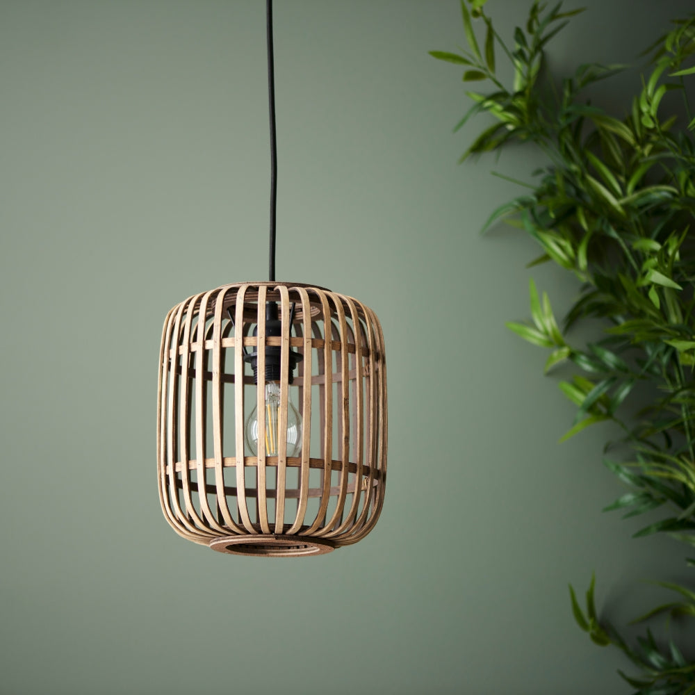Amos Perranwell Bamboo Pendant Light Natural – from Amos Lighting + Home