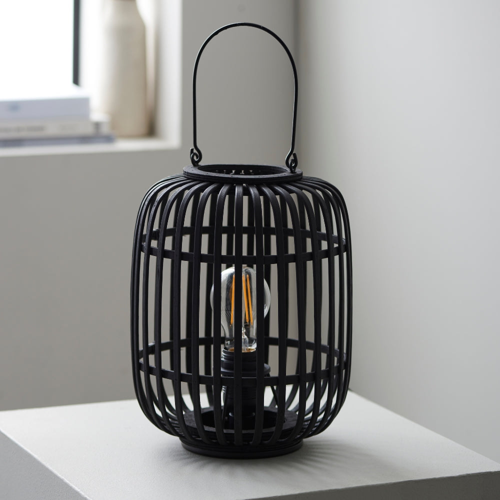 Amos Perranwell Bamboo Table Lamp Black – from Amos Lighting + Home