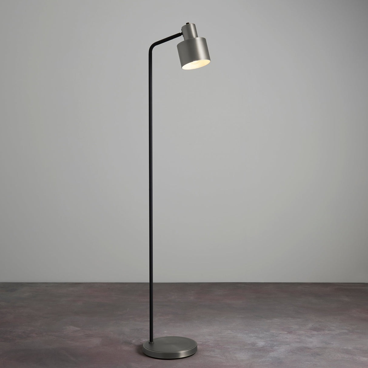 Endon Mayfield Floor Lamp Brushed Silver – from Amos Lighting + Home