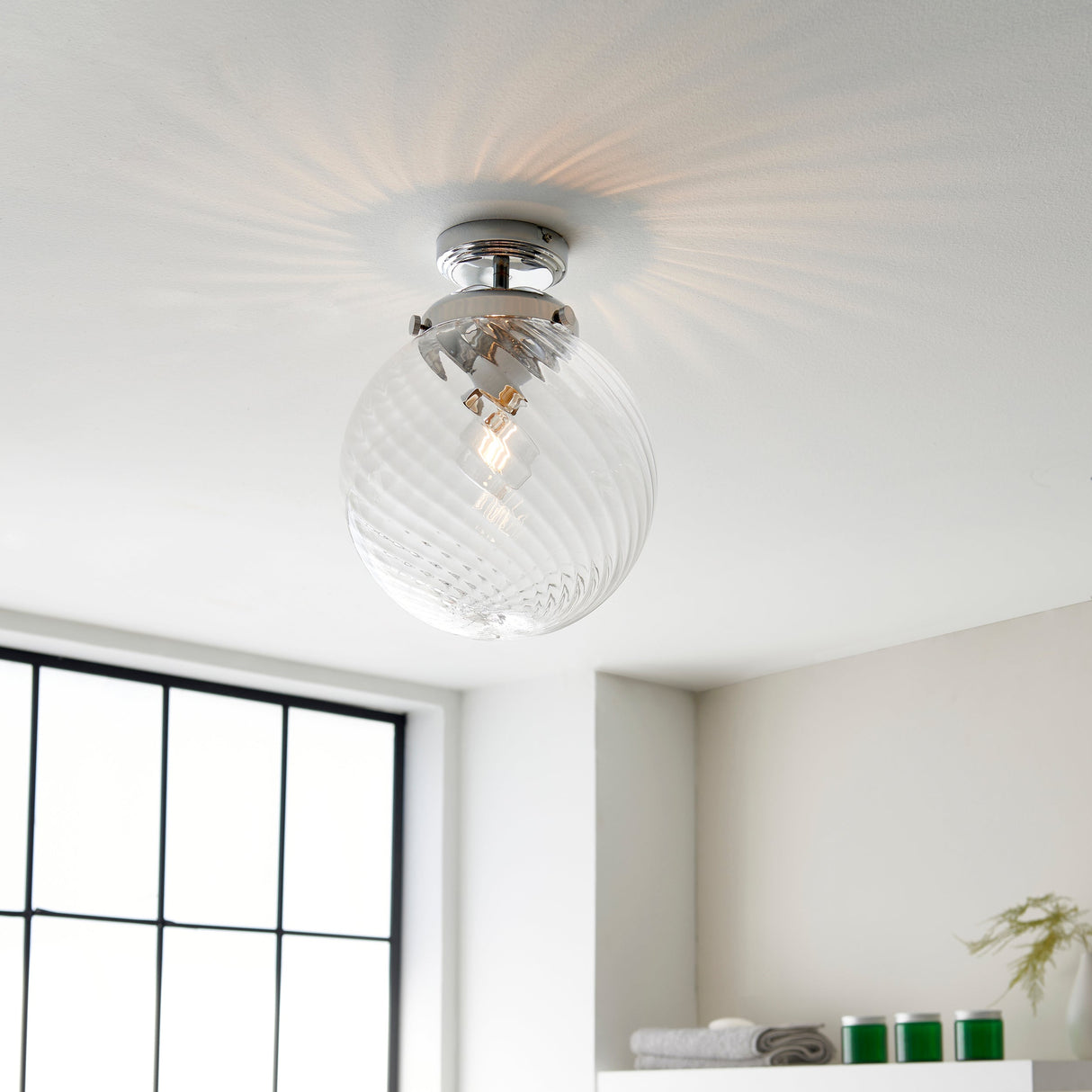 Amos Milston Bathroom Ceiling Light – from Amos Lighting + Home