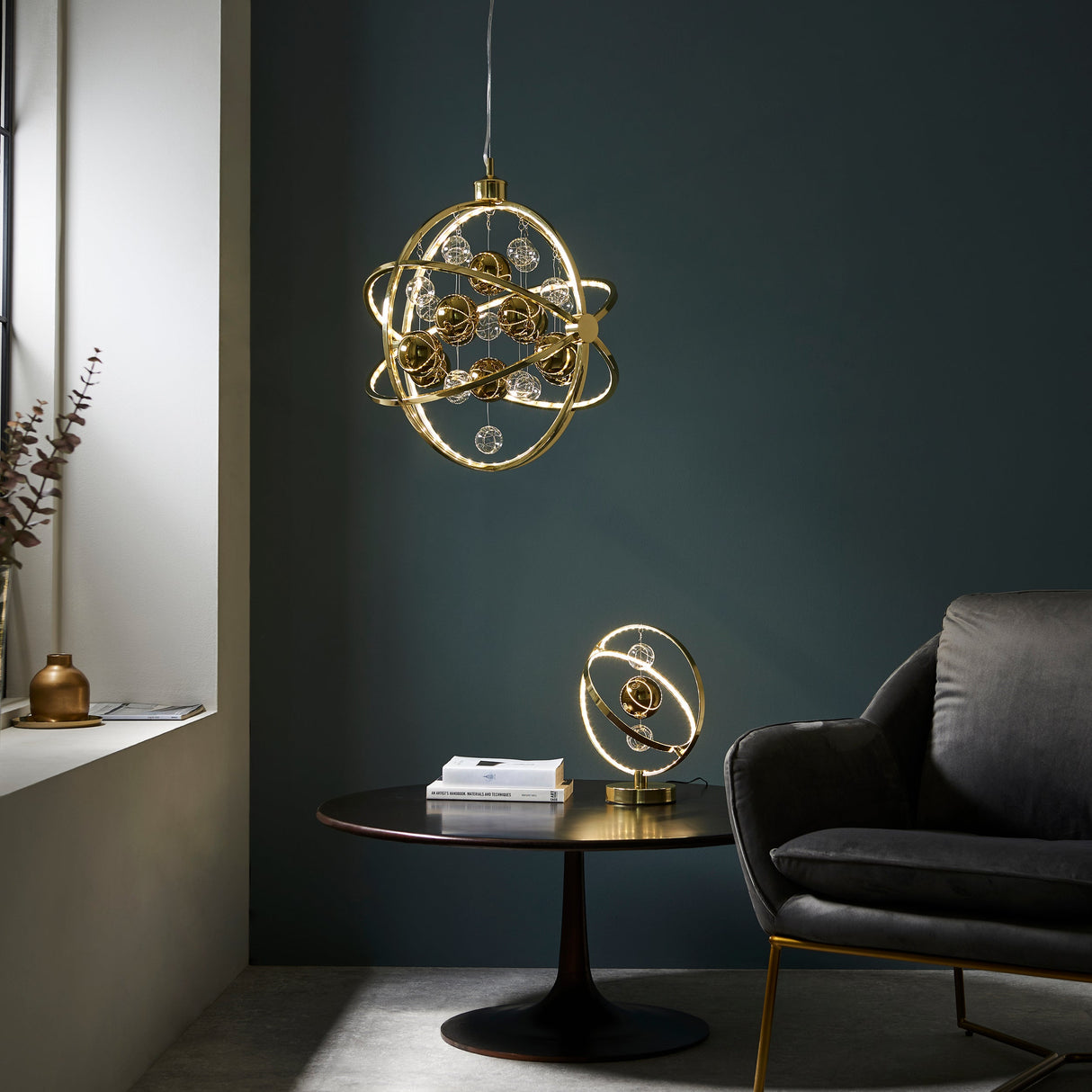 Endon Muni Pendant Gold – from Amos Lighting + Home