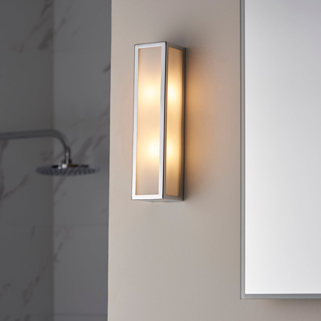 Endon Newham Bathroom Wall Light Opal Large – from Amos Lighting + Home