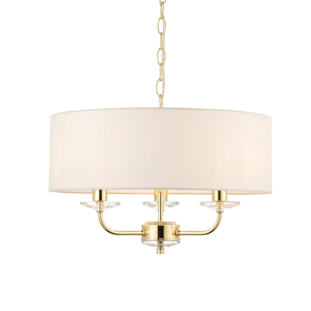 Amos Nixon 3lt Pendant Brass – from Amos Lighting + Home