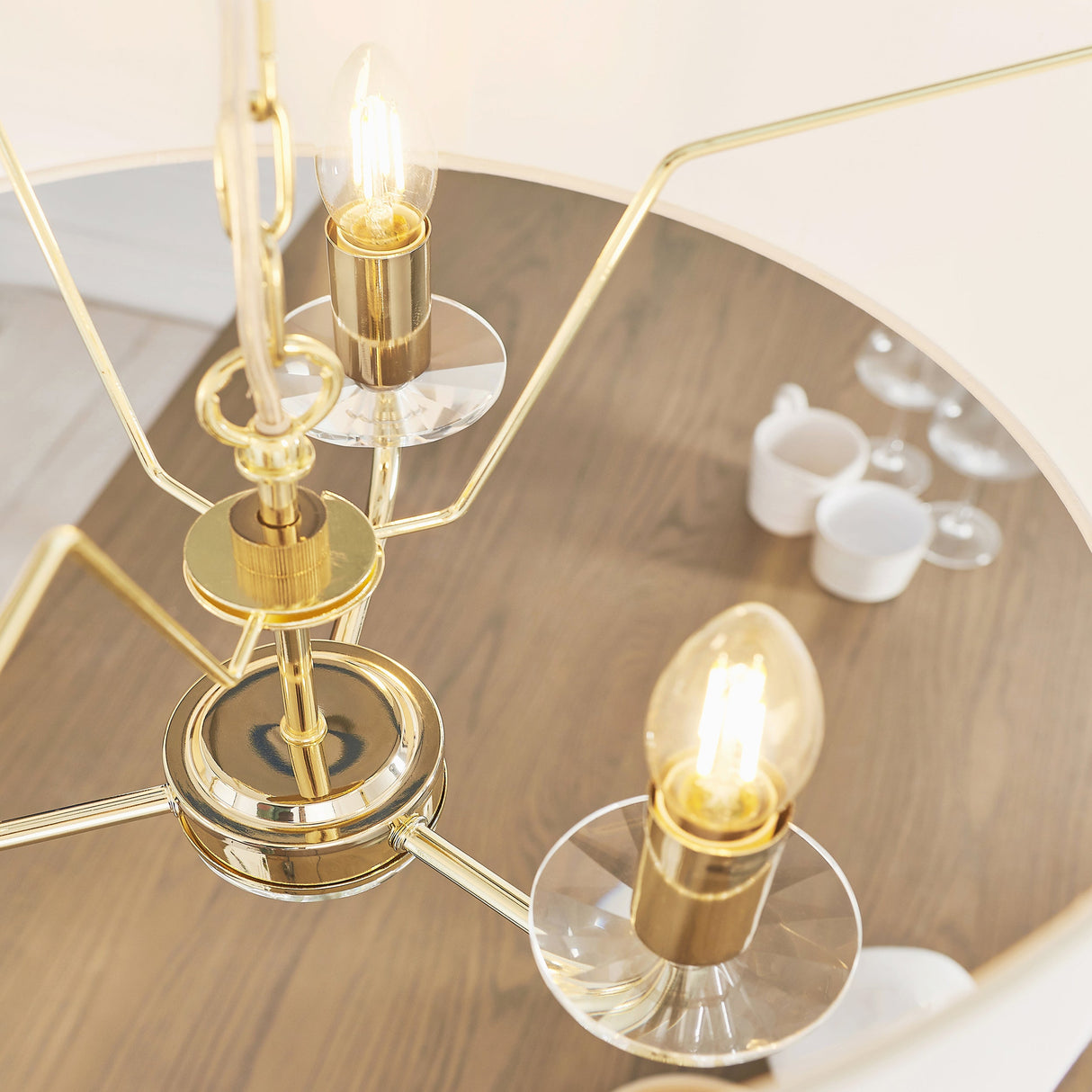 Amos Nixon 3lt Pendant Brass – from Amos Lighting + Home