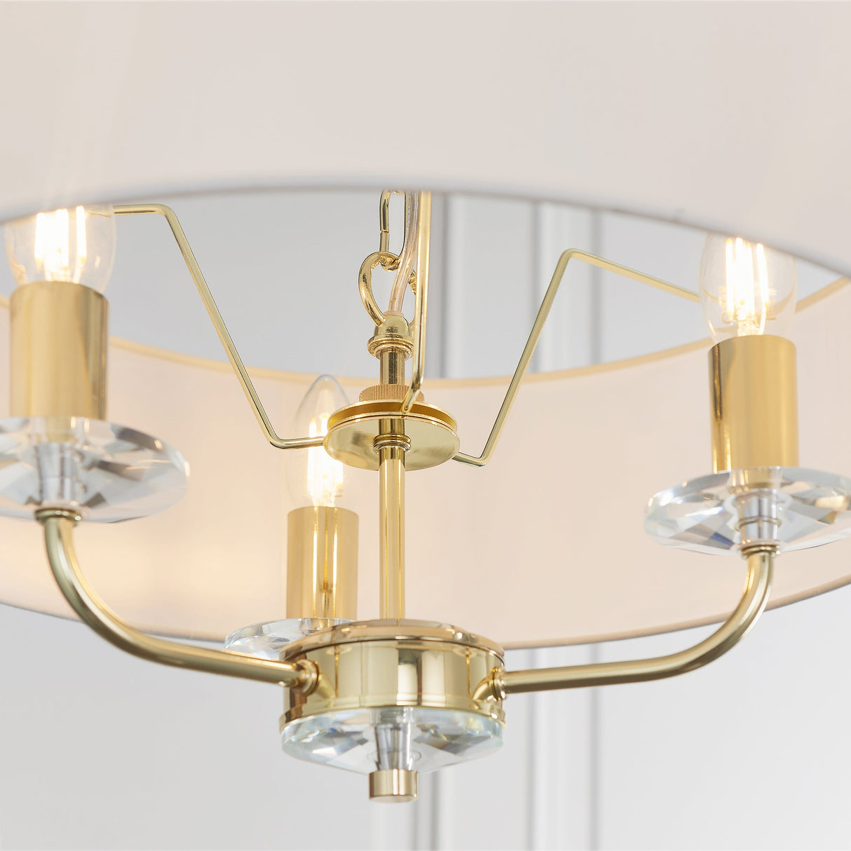 Amos Nixon 3lt Pendant Brass – from Amos Lighting + Home