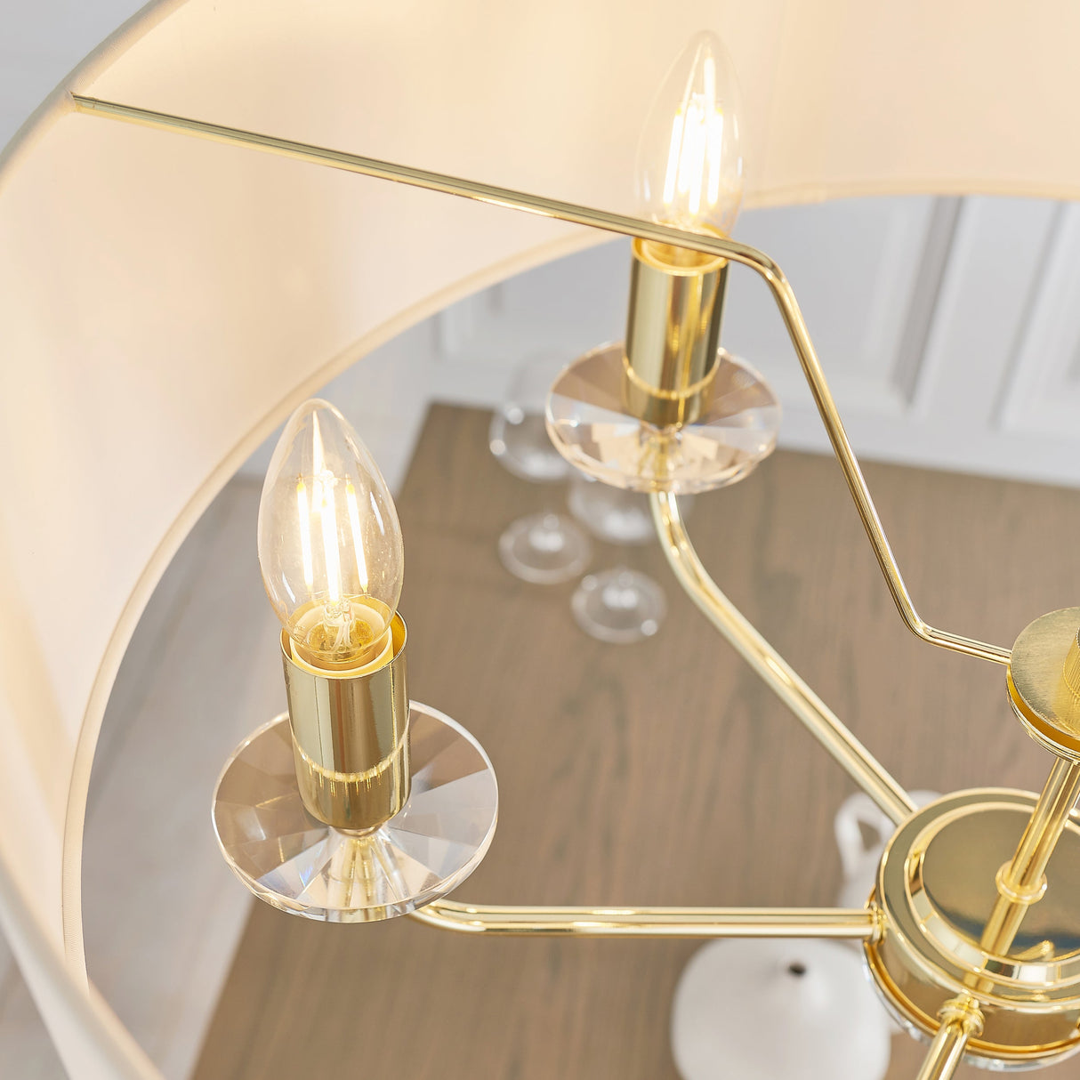 Amos Nixon 6lt Pendant Brass – from Amos Lighting + Home