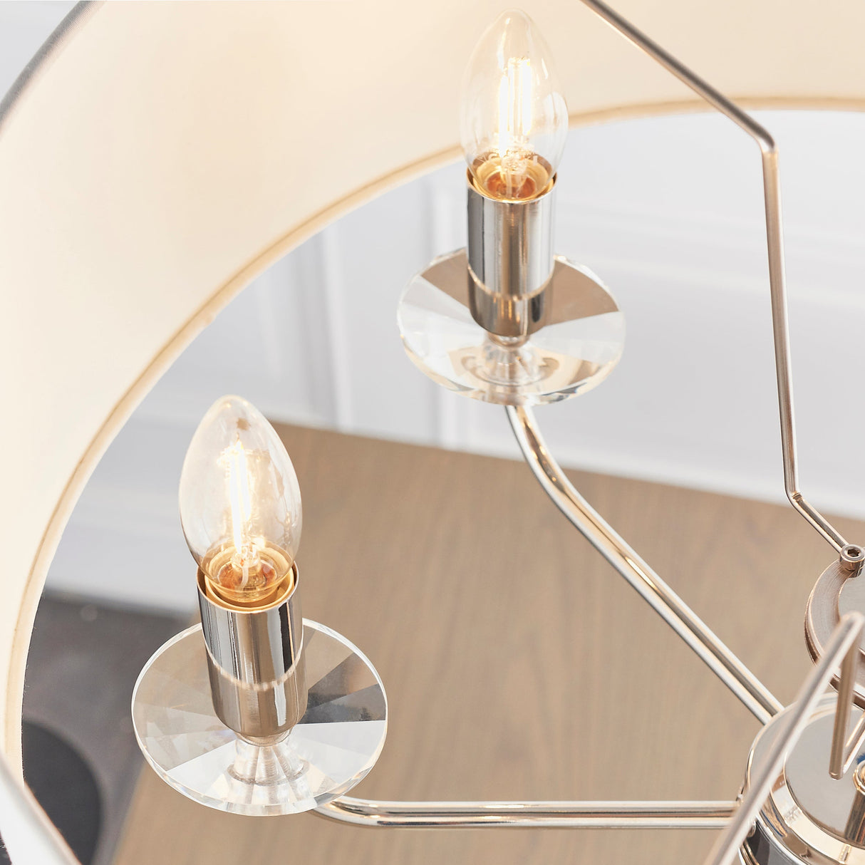 Amos Nixon 6lt Pendant Bright Nickel – from Amos Lighting + Home