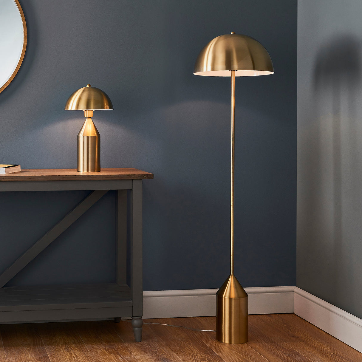 Amos Nova Floor Lamp Antique Brass – from Amos Lighting + Home