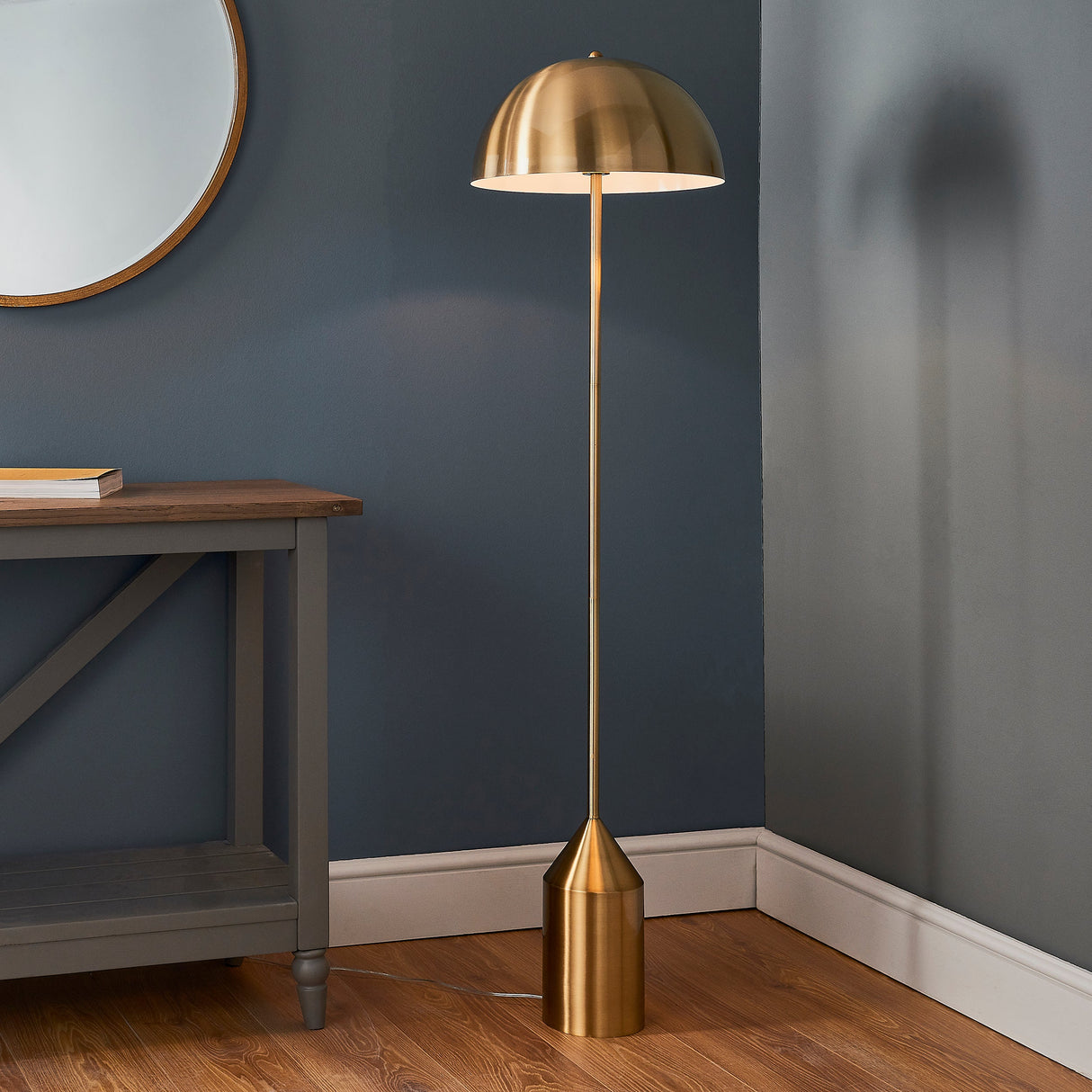 Amos Nova Floor Lamp Antique Brass – from Amos Lighting + Home