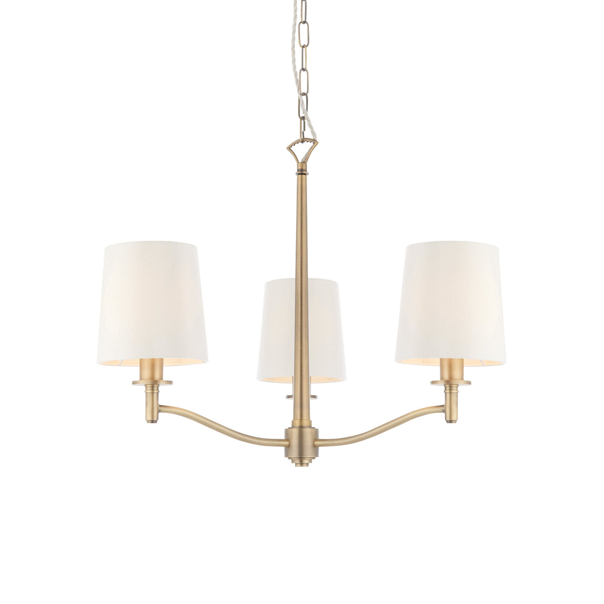 Endon Ortona 3lt Pendant Antique Brass – from Amos Lighting + Home