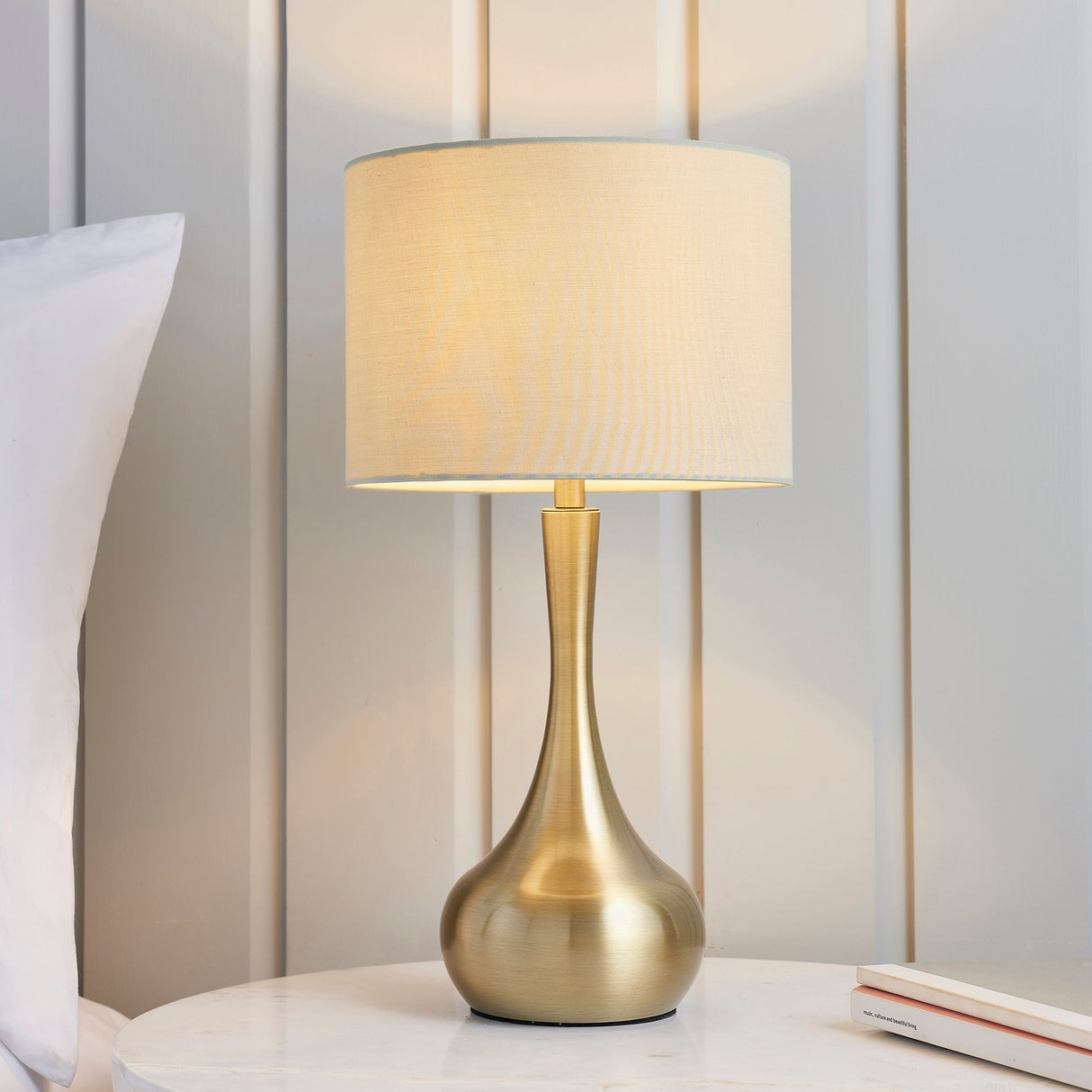 Endon Piccadilly Touch Table Lamp Brass – from Amos Lighting + Home