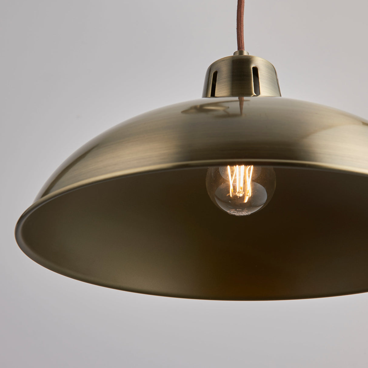 Endon Polka Rise & Fall Pendant Antique Brass – from Amos Lighting + Home