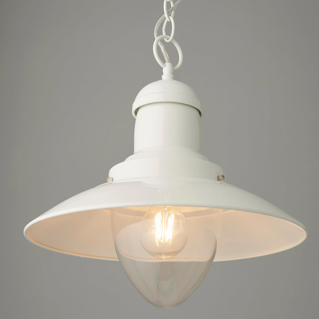 Amos Polperro Nautical Pendant Cream Gloss – from Amos Lighting + Home