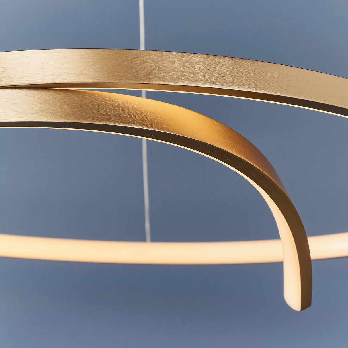 Amos Rafe LED Pendant Matt Brushed Gold – from Amos Lighting + Home