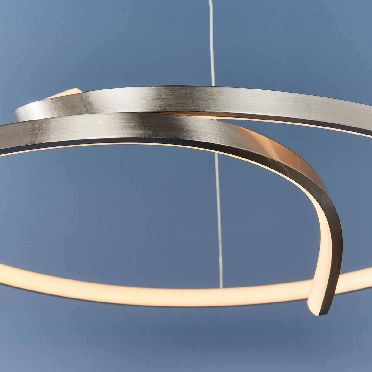 Amos Rafe LED Pendant Satin Nickel – from Amos Lighting + Home