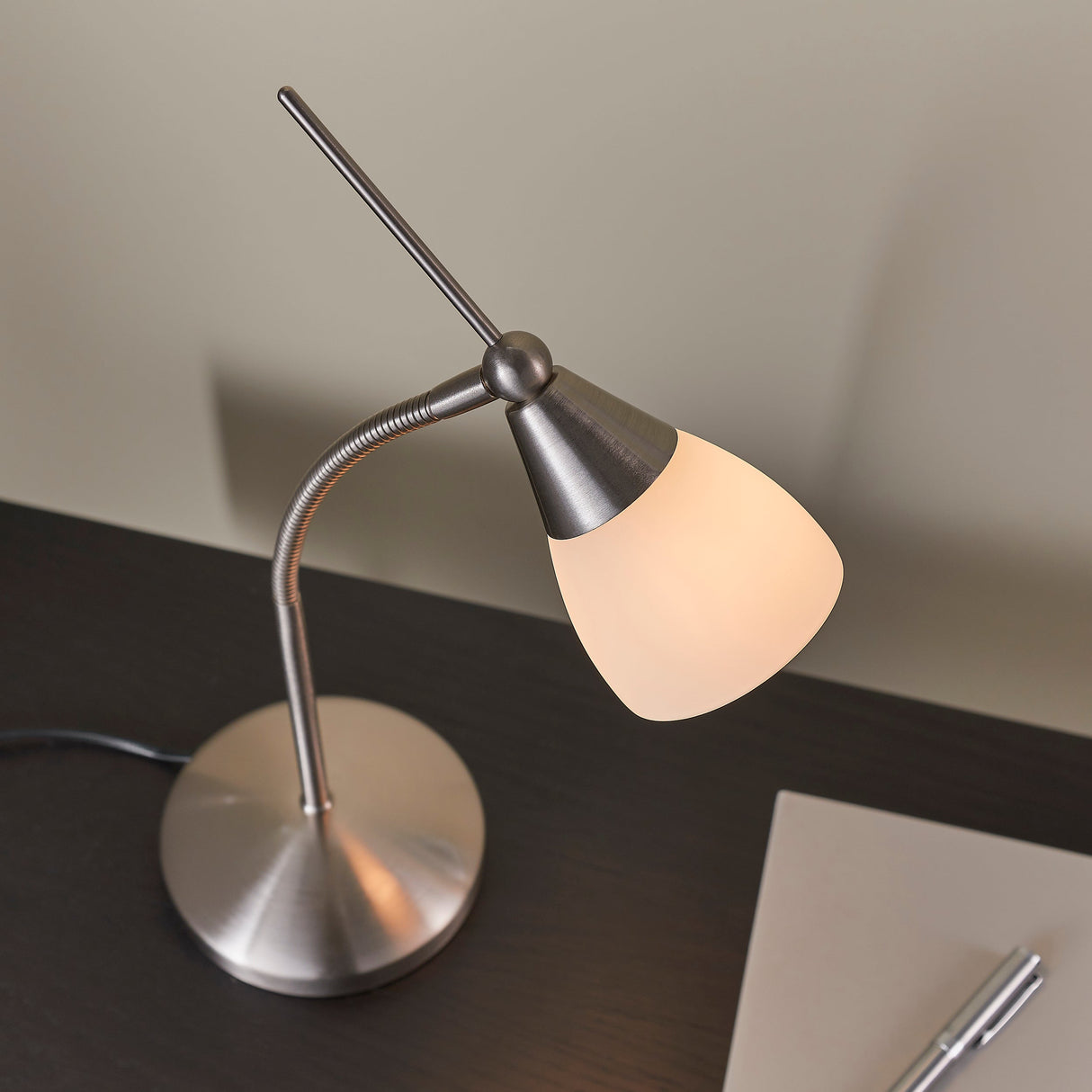 Amos Range Touch Table Lamp Satin Chrome – from Amos Lighting + Home