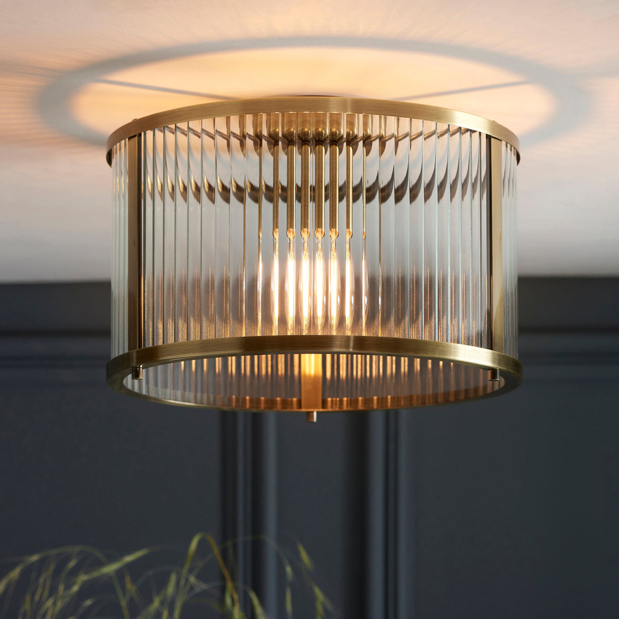 Amos Ridgeton Flush Antique Brass – from Amos Lighting + Home