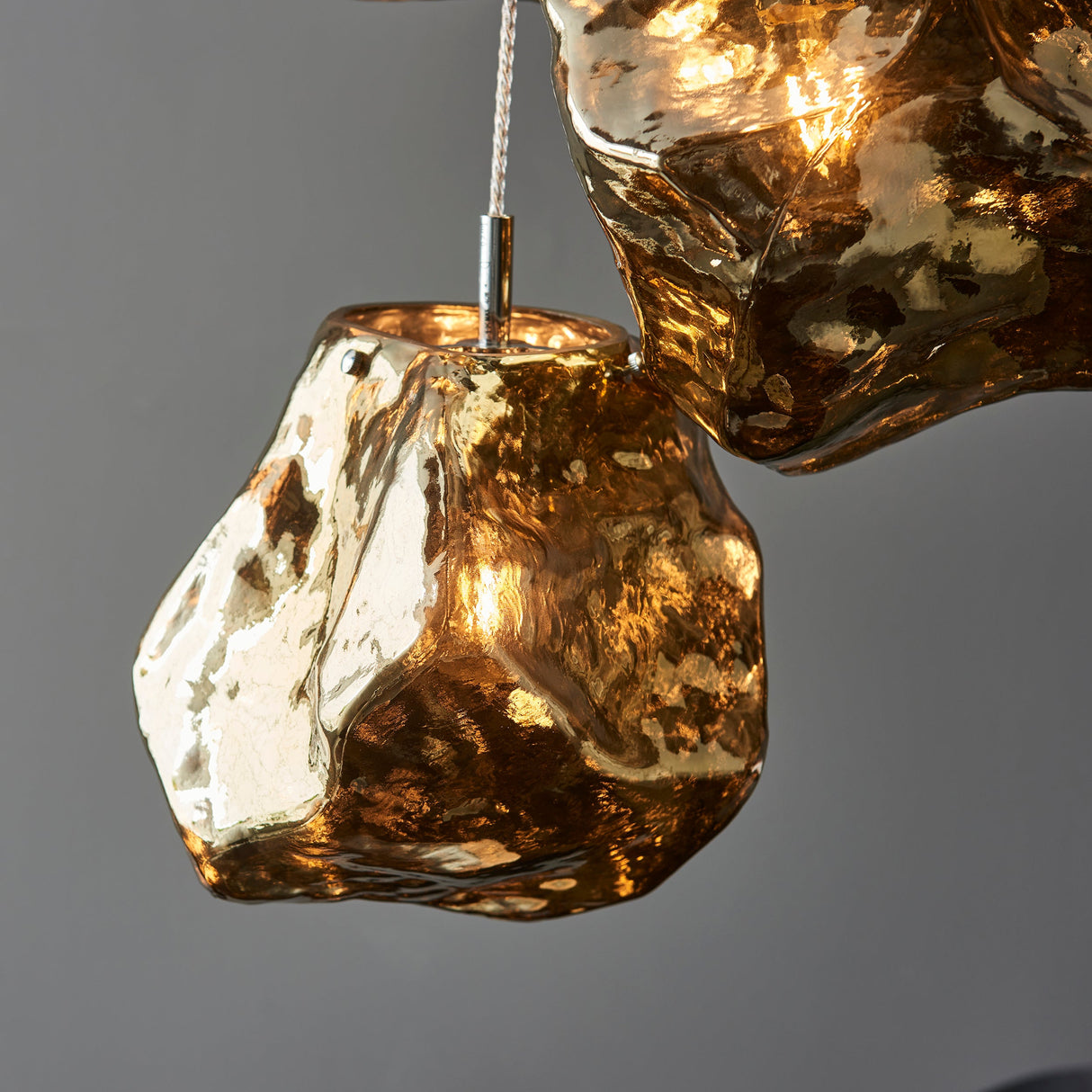 Amos Rock 3lt Pendant Cluster Bronze – from Amos Lighting + Home