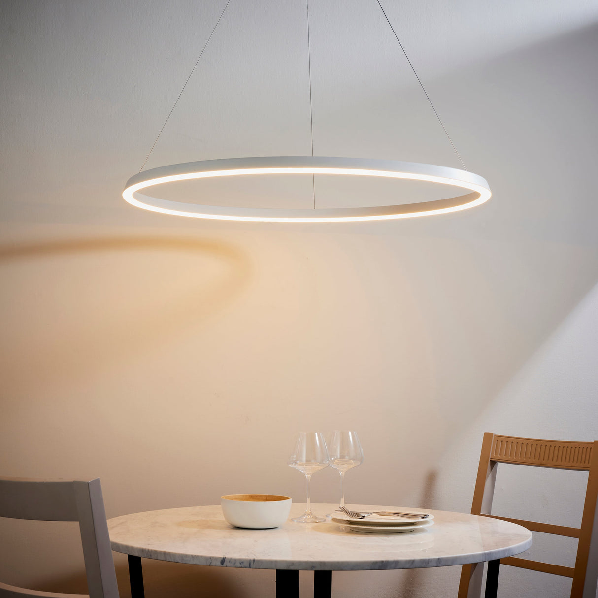 Amos Staten LED Pendant Matt White – from Amos Lighting + Home