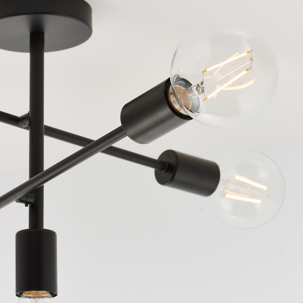 Amos Studio 5lt Semi flush Matt Black – from Amos Lighting + Home
