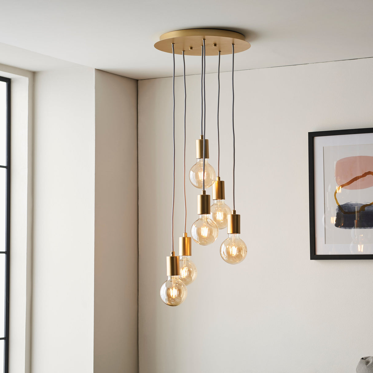Amos Studio 6lt Cluster Pendant Soft Gold – from Amos Lighting + Home