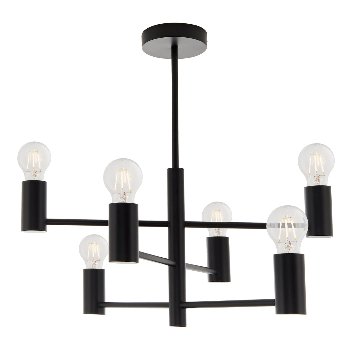 Amos Studio 6lt Semi Flush Black – from Amos Lighting + Home