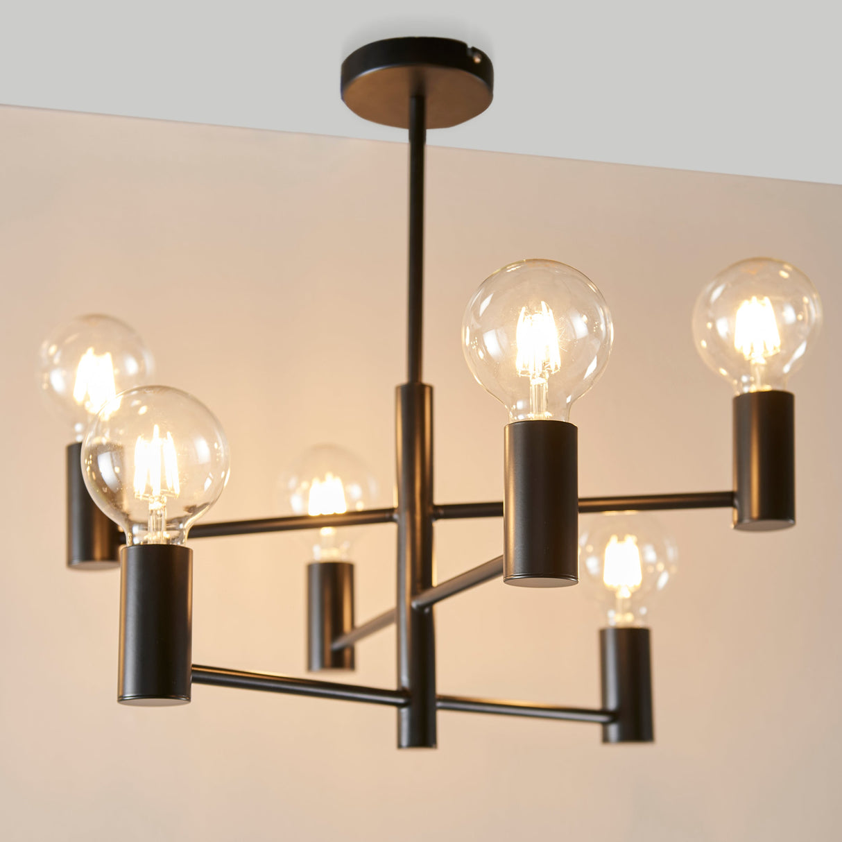 Amos Studio 6lt Semi Flush Black – from Amos Lighting + Home