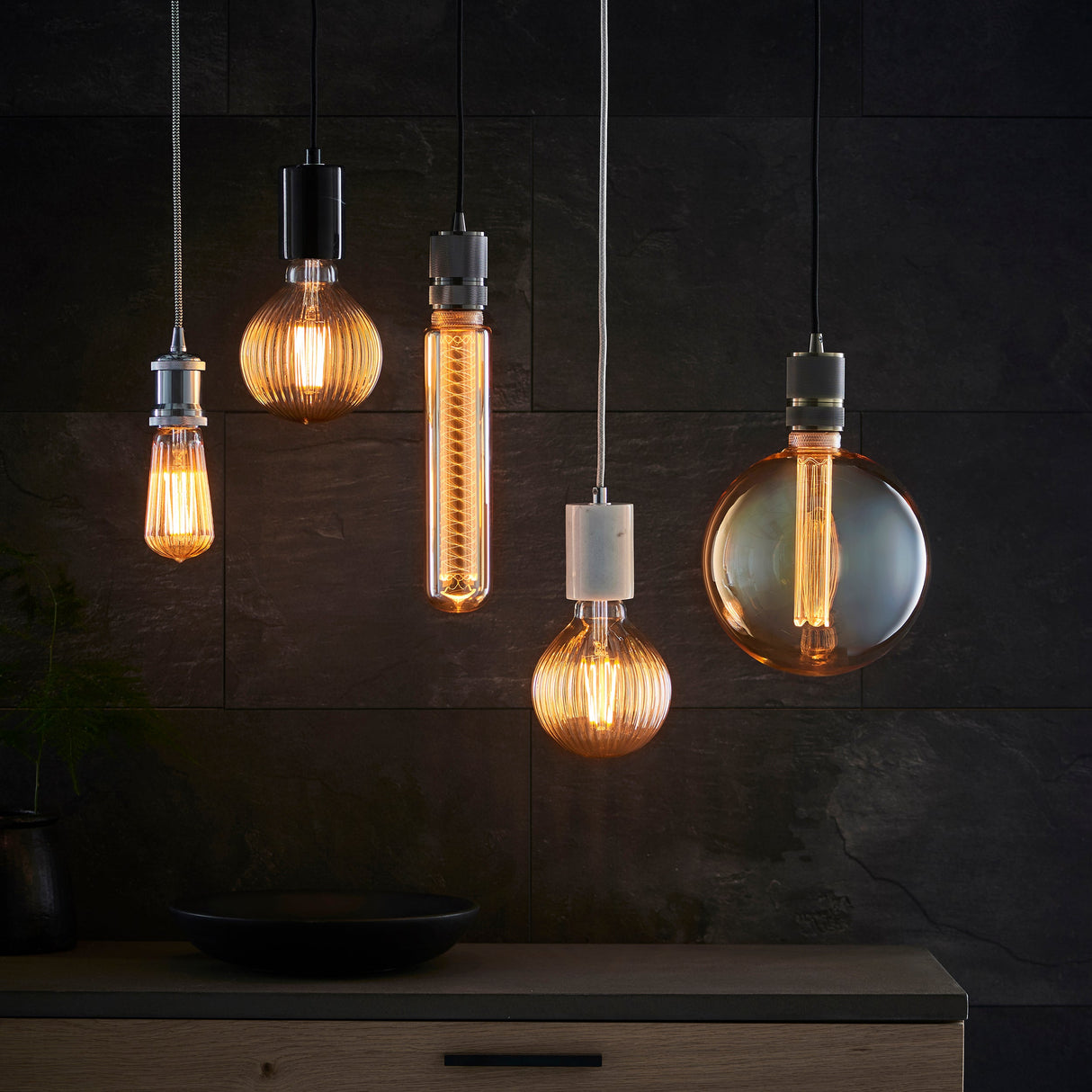 Amos Urban Pendant Black Chrome – from Amos Lighting + Home
