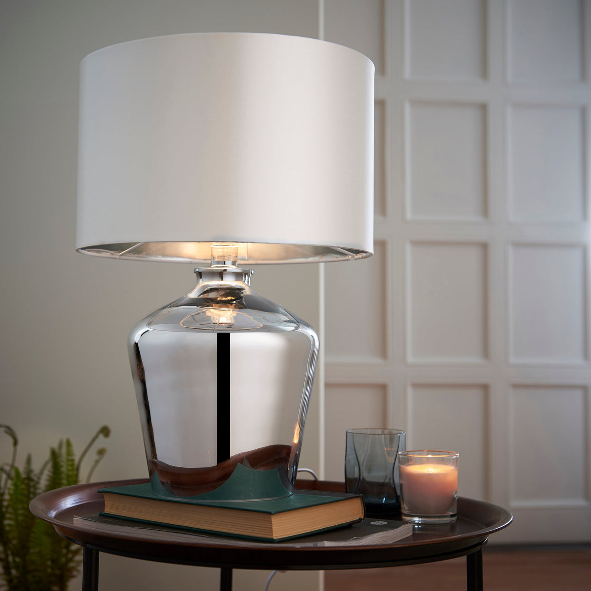 Amos Waldorf Table Lamp Chrome – from Amos Lighting + Home