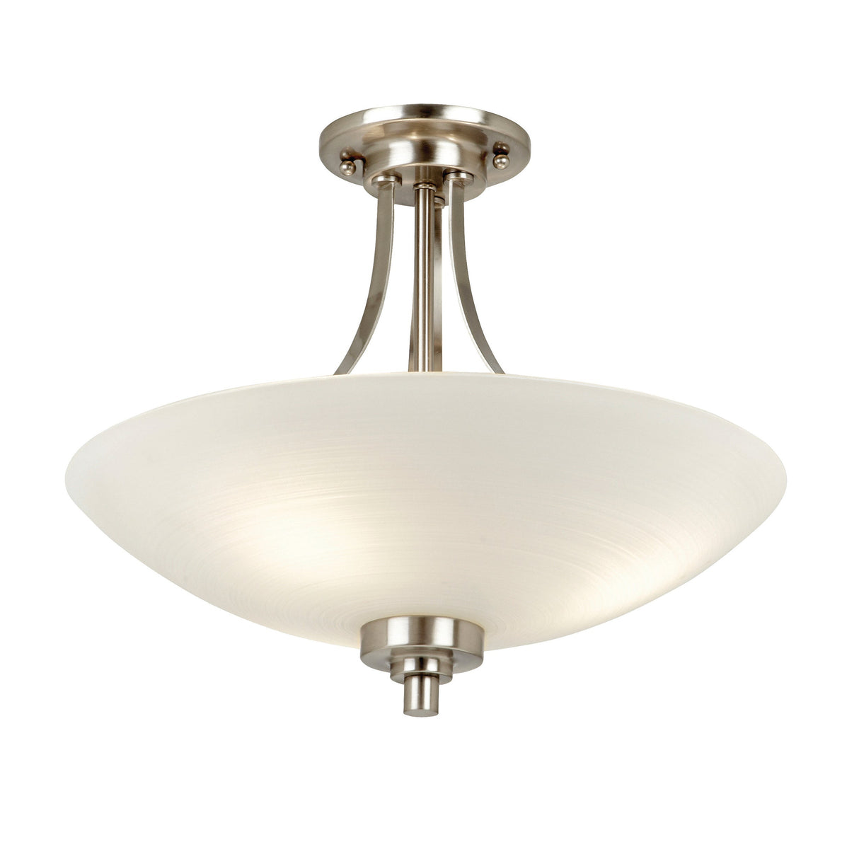 Endon Welles 3lt Flush Ceiling Light Satin Chrome – from Amos Lighting + Home