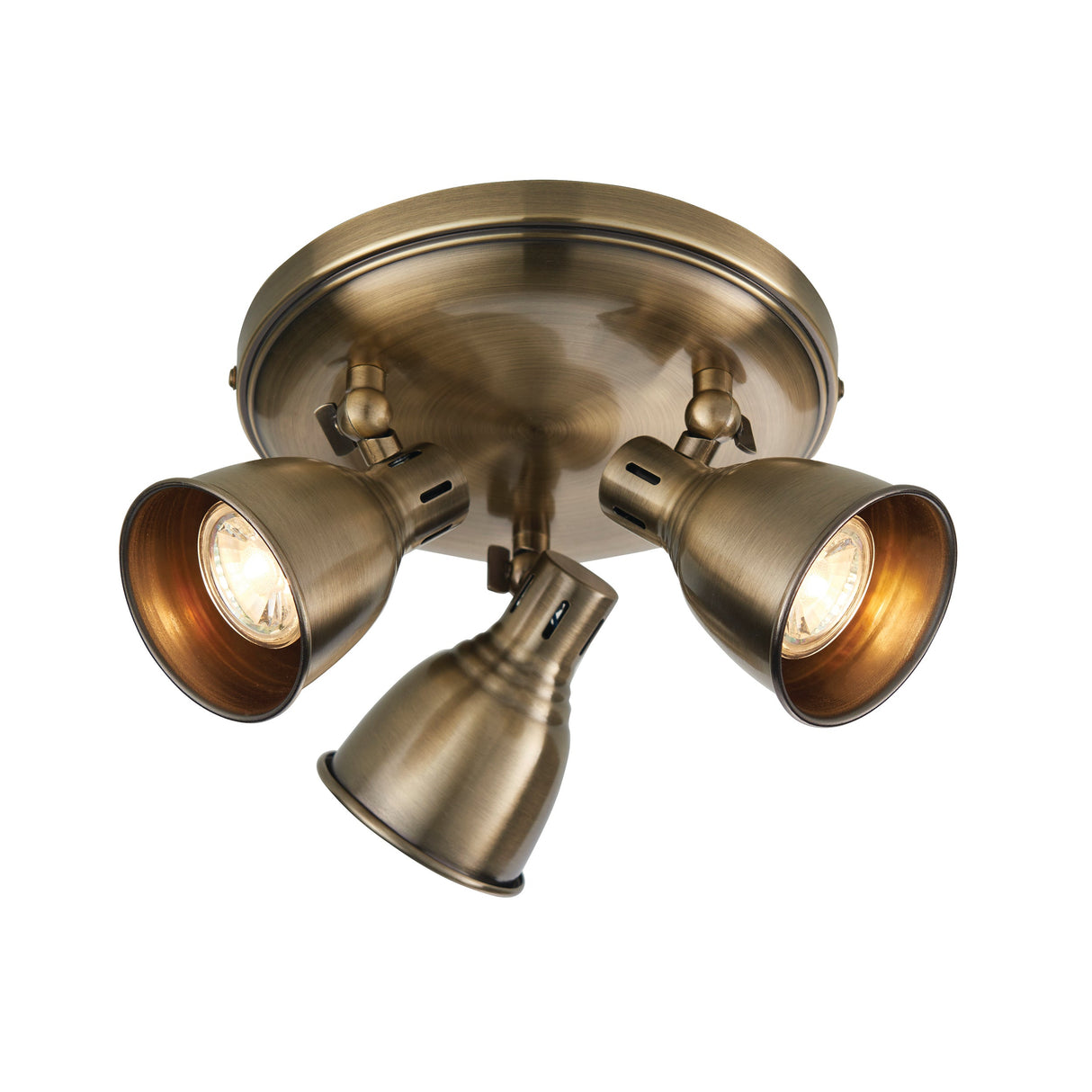 Amos Westbury 3 Light Spot Antique Brass – from Amos Lighting + Home