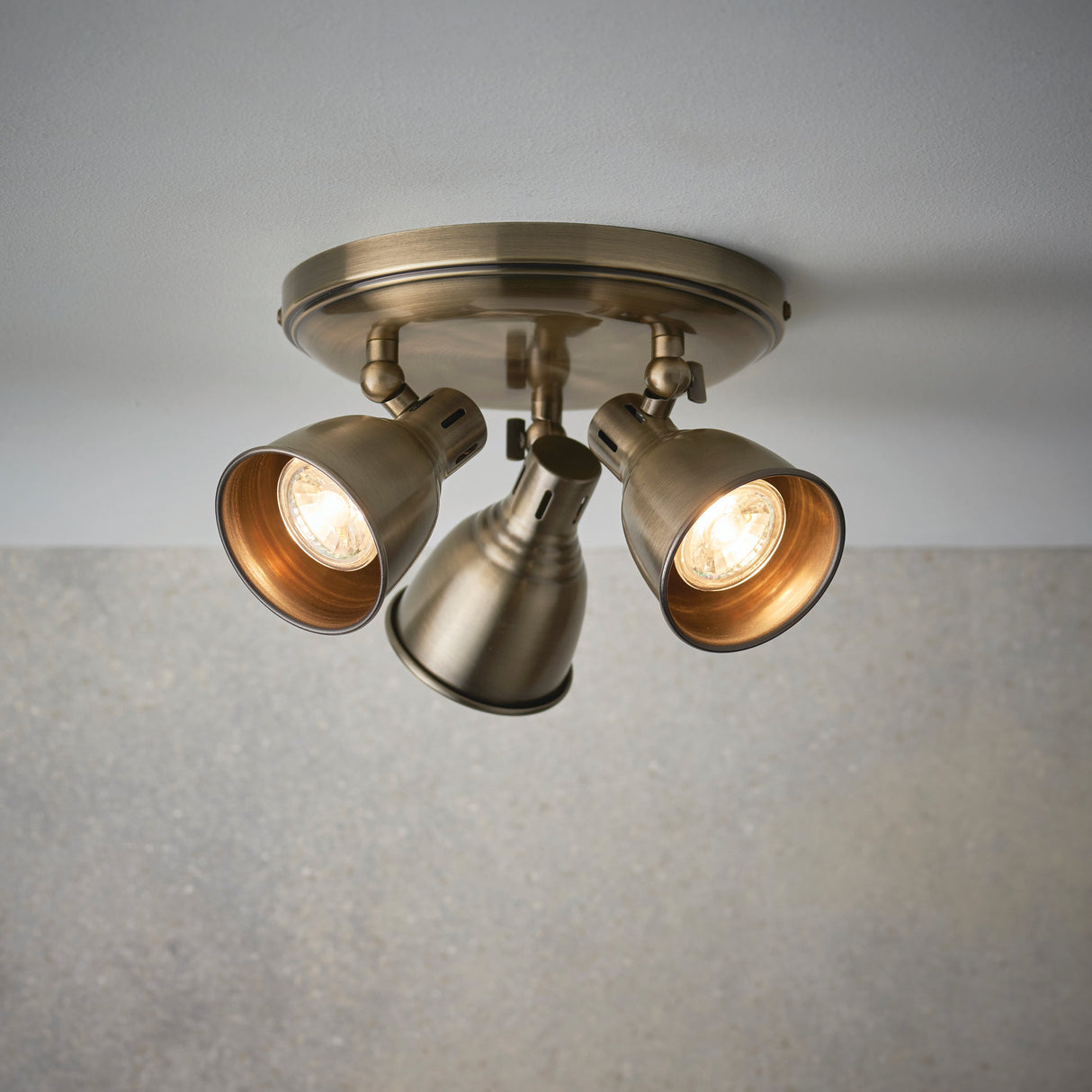 Amos Westbury 3 Light Spot Antique Brass – from Amos Lighting + Home